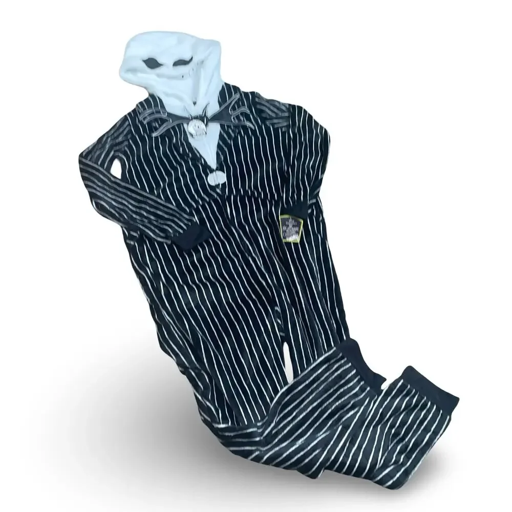 Disney Nightmare Before Christmas Jack Skellington Union Suit XL 16-18 Bat Bow - Picture 3 of 13